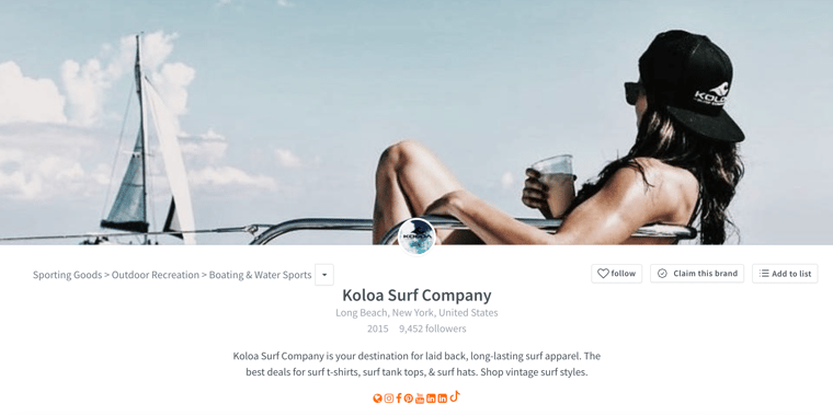 Fastest growing surf brands - koloa surf company